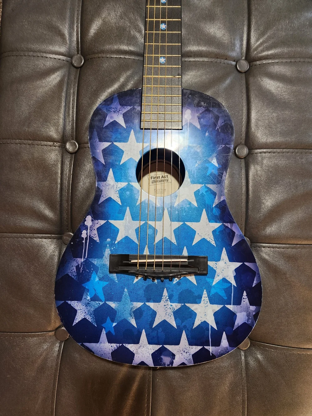 Kids Blue Star Acoustic Toy Guitar -